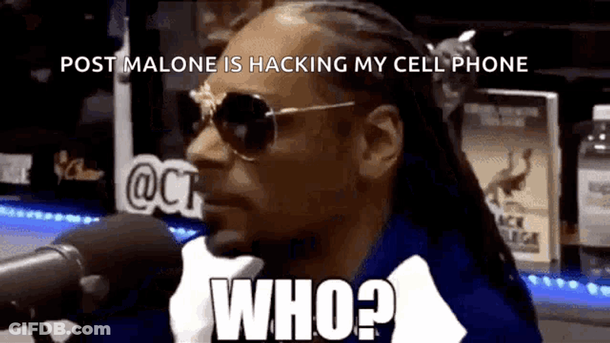 Post Malone Hacking My Cell Phone GIF