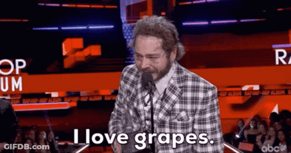 Post Malone I Love Grapes GIF