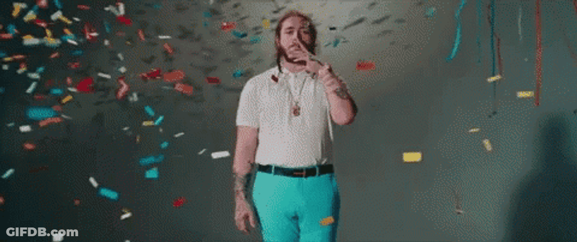 Post Malone Singing Winner GIF