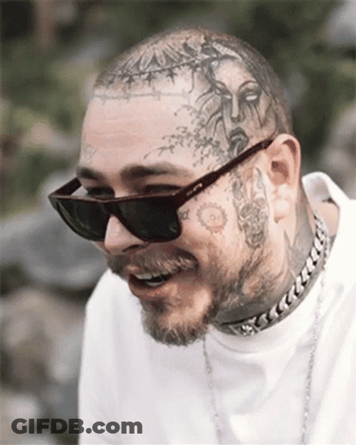 Post Malone Square Sunglasses Men GIF