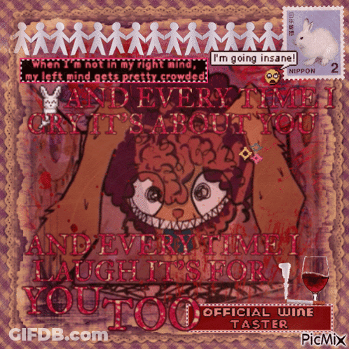 Postcard Saying I'm Going Insane GIF