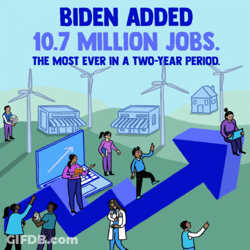 Poster Biden Added 10.7 Million Jobs GIF