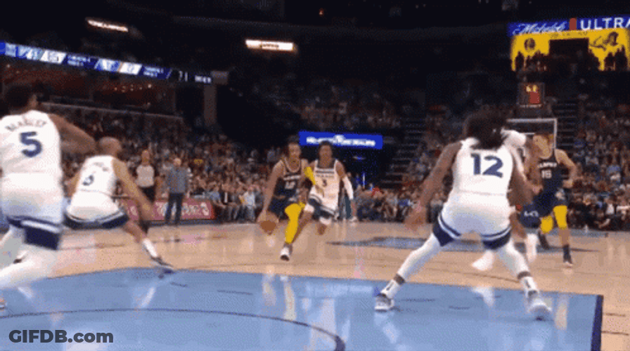 Poster Dunk Stumbled Player GIF