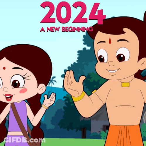 Poster For 2024 A New Beginning Boy And Girl GIF
