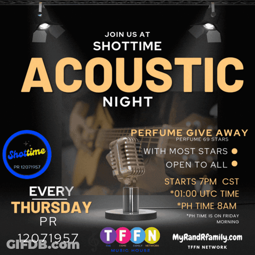 Poster For Acoustic Night At Shottime GIF
