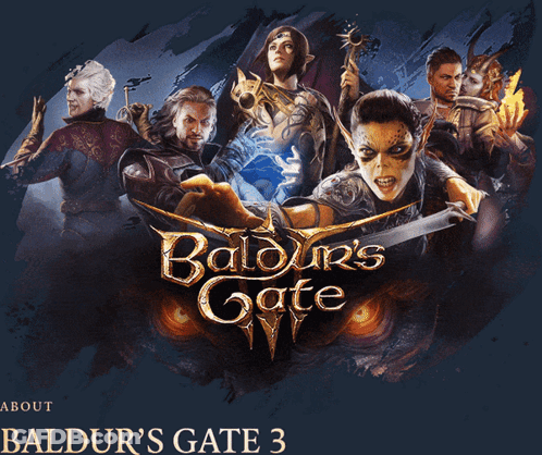 Poster For Baldur's Gate 3 Showing Group Of People GIF