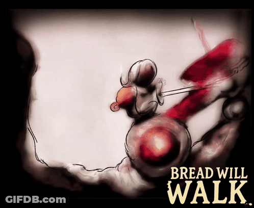 Poster For Bread Will Walk With Person Drawing GIF