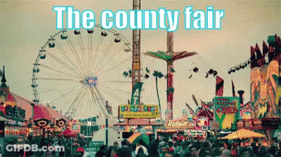 Poster For County Fair With Ferris Wheel GIF
