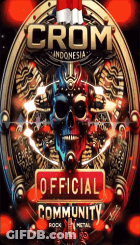 Poster For Crom Indonesia With Skull GIF