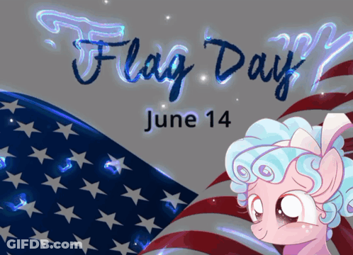 Poster For Flag Day June 14 With Pony GIF