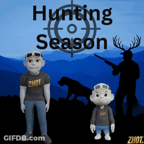 Poster For Hunting Season With Cartoon Character GIF