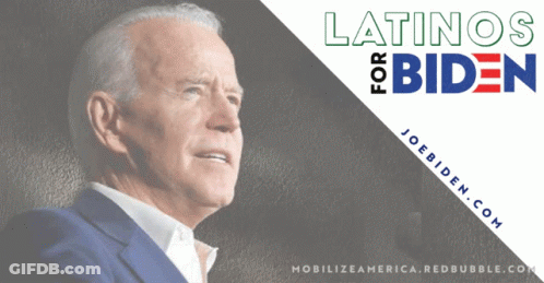 Poster For Joe Biden With Man In Blue Suit GIF