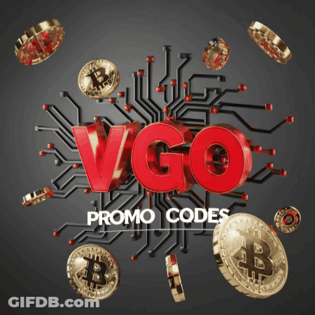 Poster For VGO Promo Codes With Gold Coins GIF
