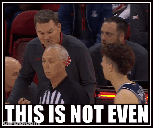 Poster Of Basketball Game Saying This Is Not Even GIF