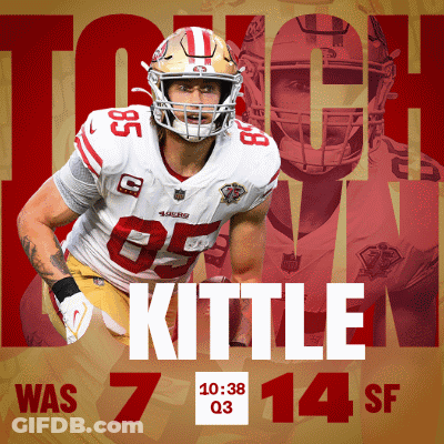 Poster Of Football Player Kittle GIF