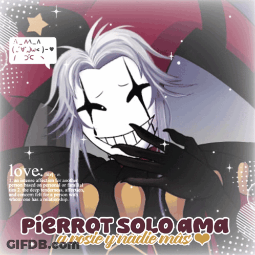 Poster Pierrot Solo Ama A Rosie Y Nadie Mas GIF