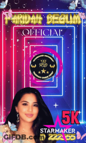 Poster Saying 5K Starmaker And Woman GIF