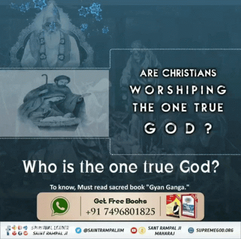 Poster Saying Are Christians Worshiping One True God GIF