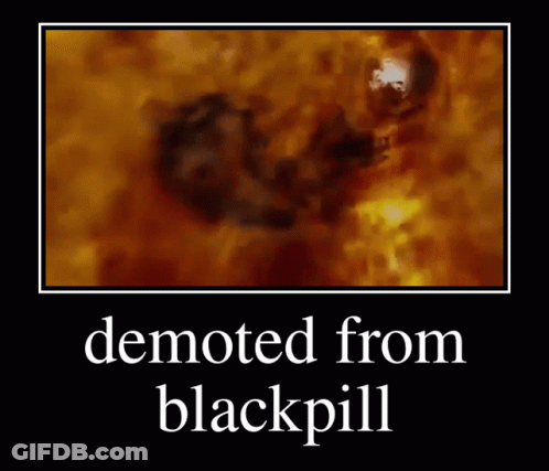 Poster Saying Demoted From Blackpill GIF