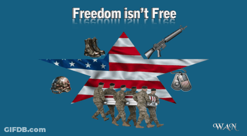 Poster Saying Freedom Isn T Free GIF
