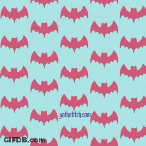 Poster Saying Goth Morning With Pink Bats GIF