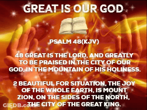 Poster Saying Great Is Our God GIF