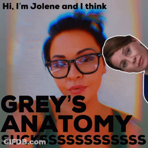 Poster Saying Grey's Anatomy Sucks GIF