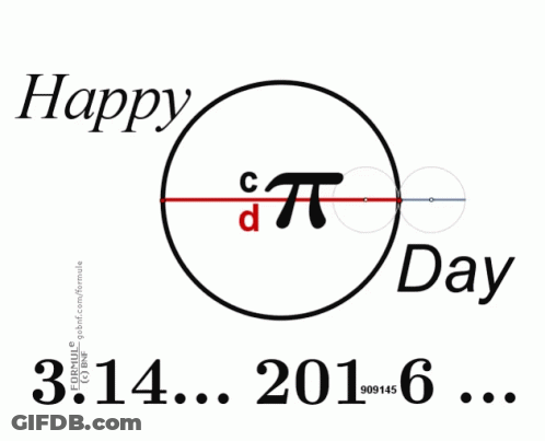 Poster Saying Happy Pi Day GIF