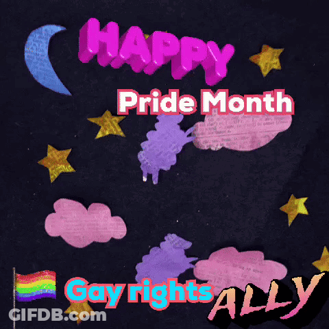 Poster Saying Happy Pride Month Gay Rights Ally GIF