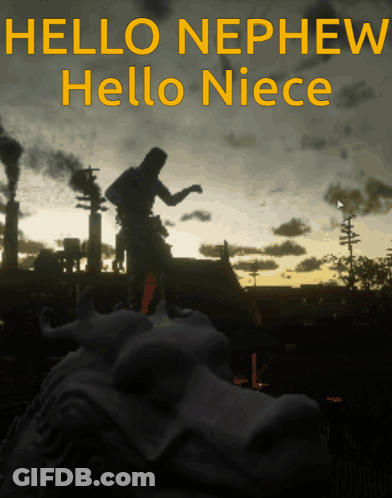 Poster Saying Hello Nephew Hello Niece GIF