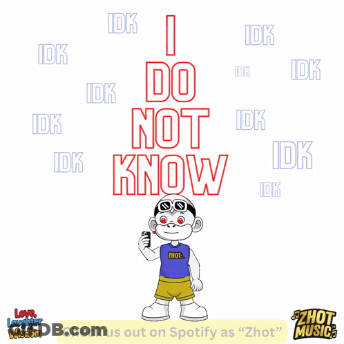 Poster Saying I Do Not Know With Soap Bar GIF