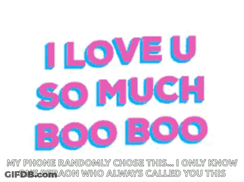 Poster Saying I Love U So Much Boo Boo GIF