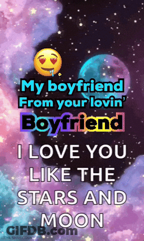 Poster Saying I Love You Like The Stars And Moon GIF