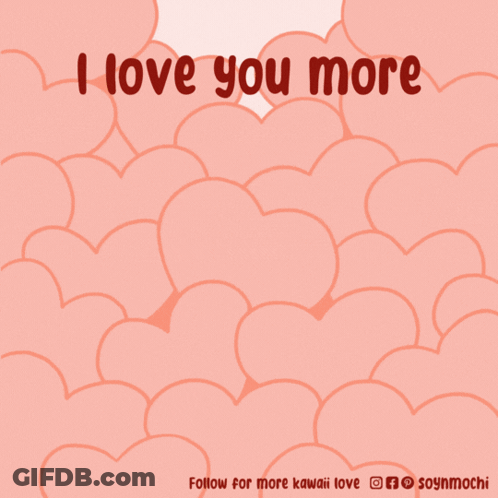 Poster Saying I Love You More With Hamster Hearts GIF