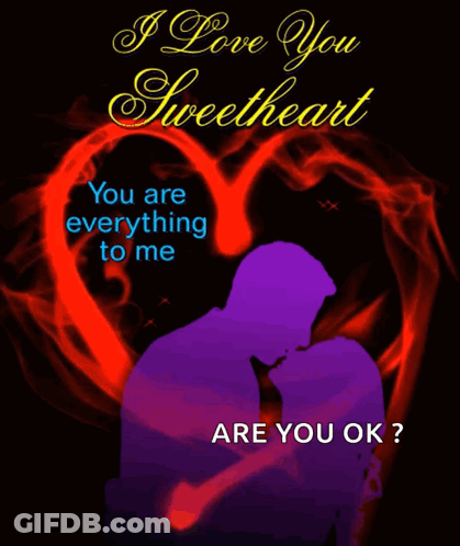 Poster Saying I Love You Sweetheart GIF