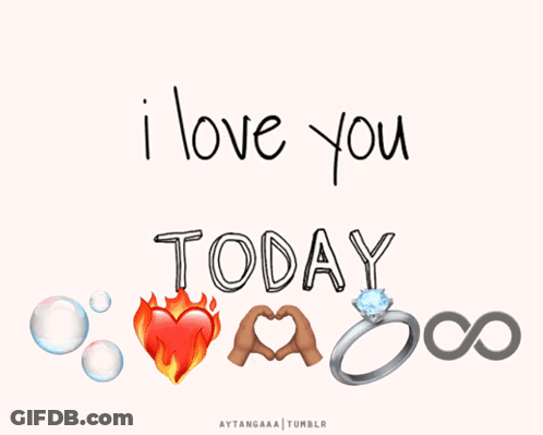 Poster Saying I Love You Tomorrow GIF