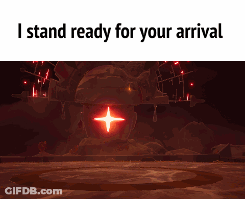 Poster Saying I Stand Ready For Your Arrival GIF
