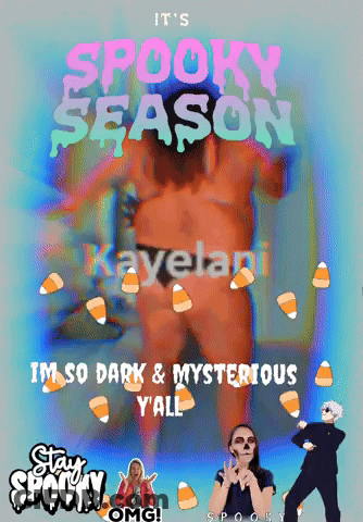 Poster Saying It's Spooky Season With Candy Corn GIF