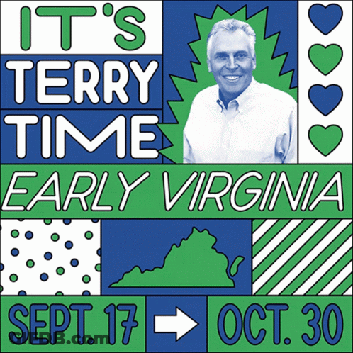 Poster Saying It's Terry Time Early Virginia Sept 17 Oct 30 GIF