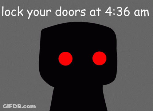 Poster Saying Lock Your Doors At 4:36 GIF