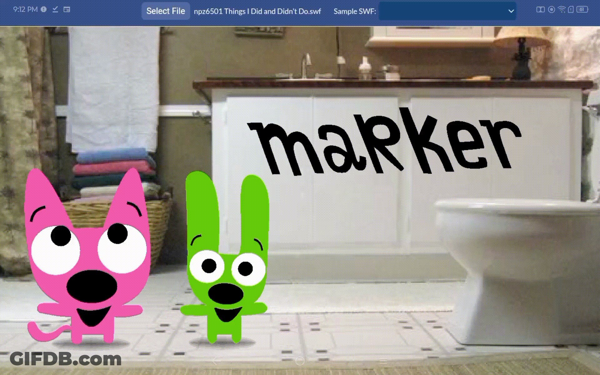 Poster Saying Marker Behind Them GIF