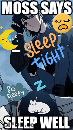 Poster Saying Moss Says Sleep Tight GIF