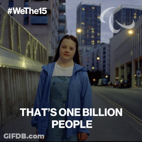 Poster Saying One Billion People With Girl GIF
