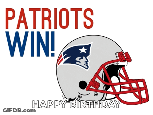 Poster Saying Patriots Win GIF