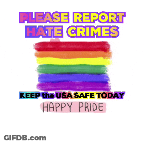 Poster Saying Please Report Hate Crimes GIF