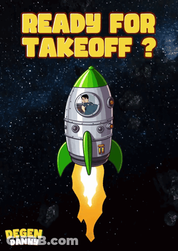 Poster Saying Ready For Takeoff With Rocket GIF
