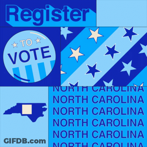 Poster Saying Register To Vote North Carolina GIF