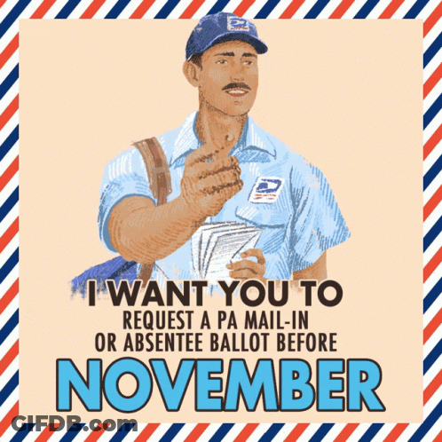 Poster Saying Request Absentee Ballot Before November GIF