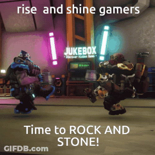 Poster Saying Rise And Shine Gamers GIF