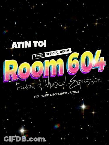 Poster Saying Room 604 Freedom Of Musical Expression GIF